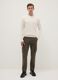 Green slim fit stretch cotton cargo trousers_0