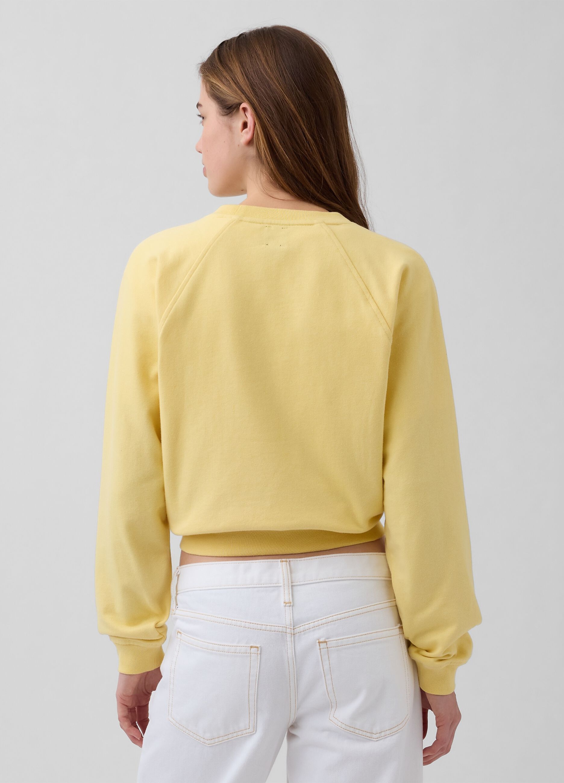 Crew-neck cotton-blend sweatshirt