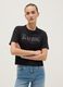 Regular fit black pure cotton T-shirt with Kuromi print and rhinestones_0