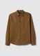 Brown pure cotton regular fit shirt_4