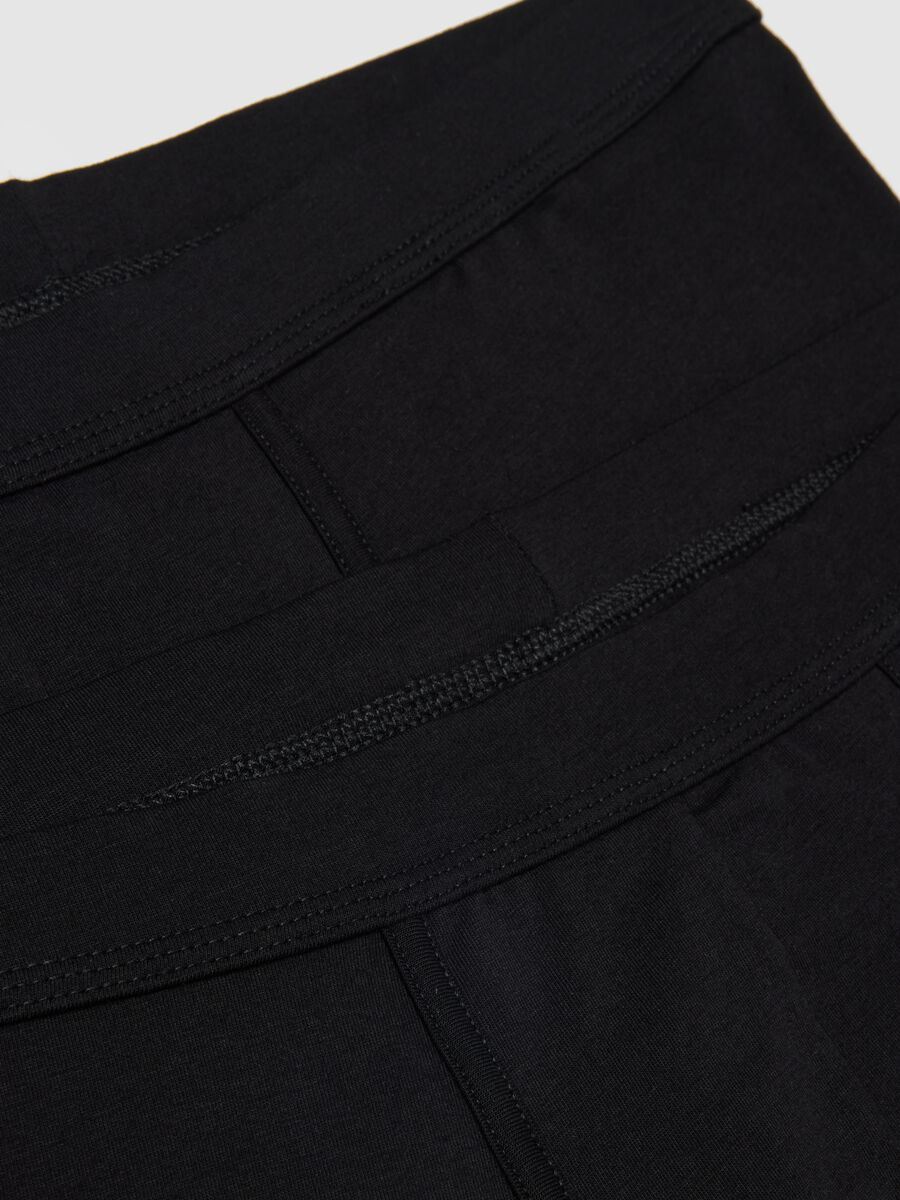 Two-pack of black midi boxer briefs in stretch Supima cotton, regular fit_5