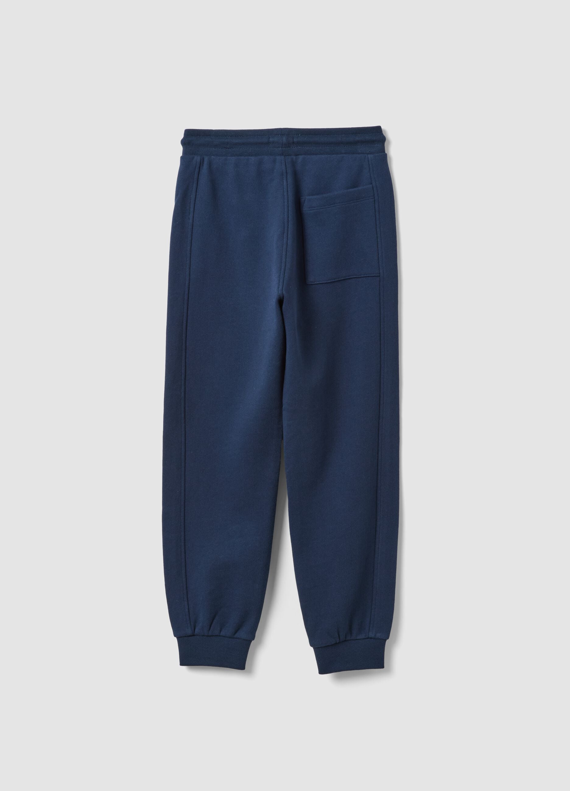 Blue organic cotton comfort-fit joggers for boys