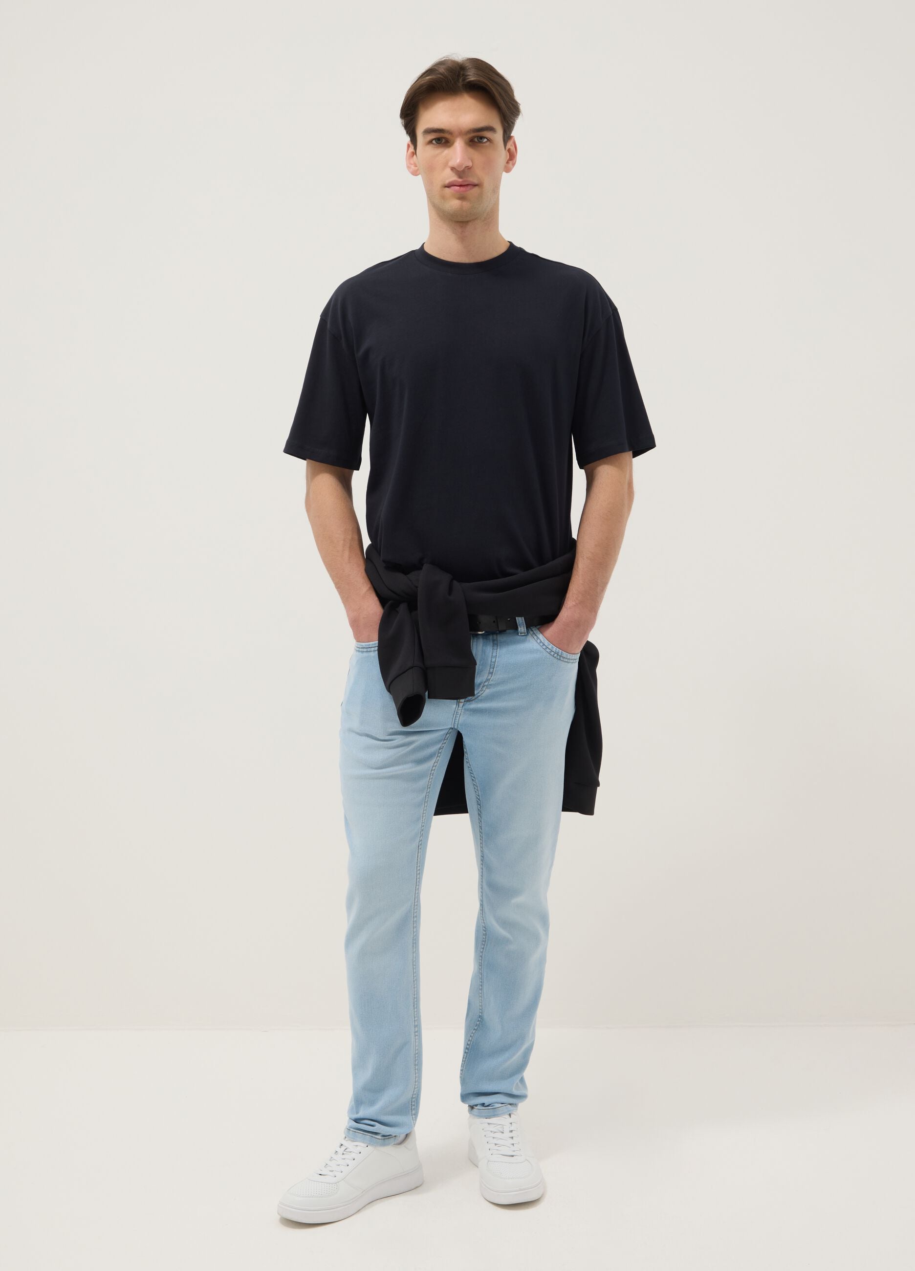 Black pure cotton t-shirt relaxed fit