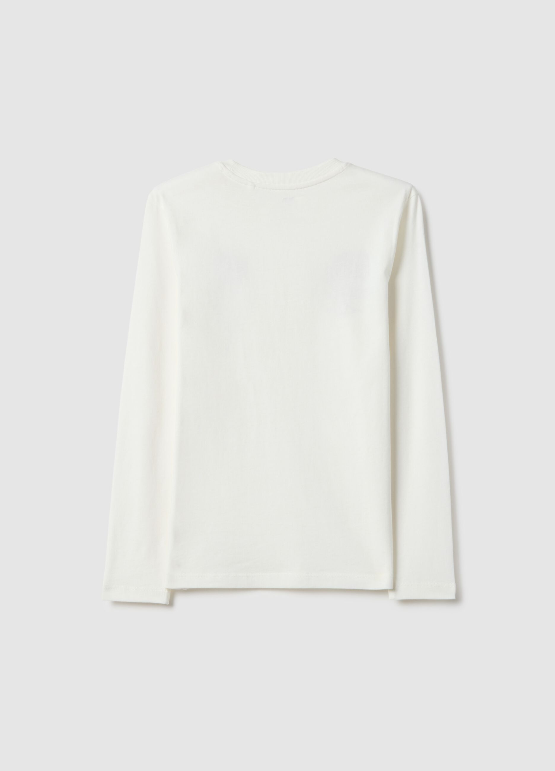 White pure cotton regular fit t-shirt for boys