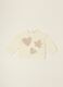 White baby girls&rsquo; sweatshirt with pure cotton details_0