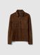 Light brown genuine leather jacket regular fit with full zip_5