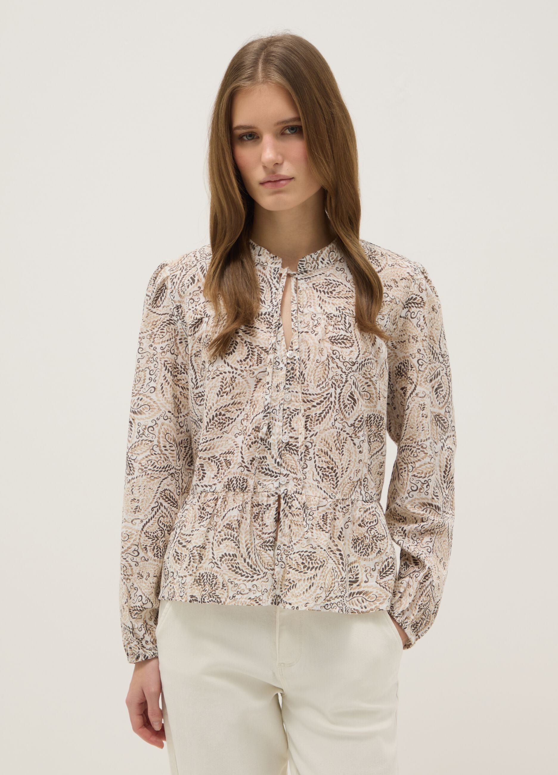 Multicolour pure cotton regular fit shirt with pattern