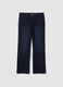 Wide leg jeans in blue stretch cotton_4