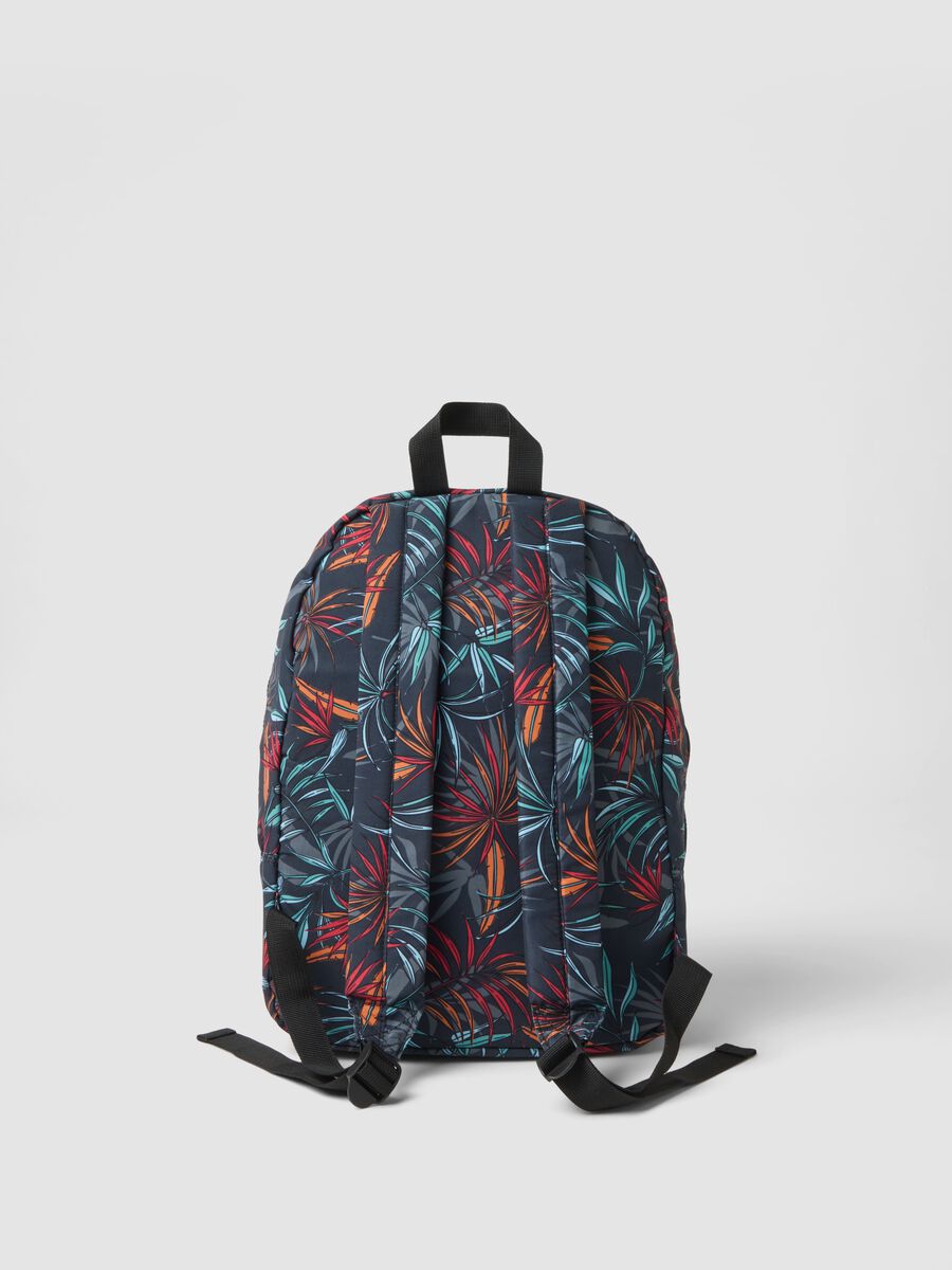 Multicolour backpack with tropical print_1