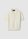 White pure wool polo neck regular fit sweater_4