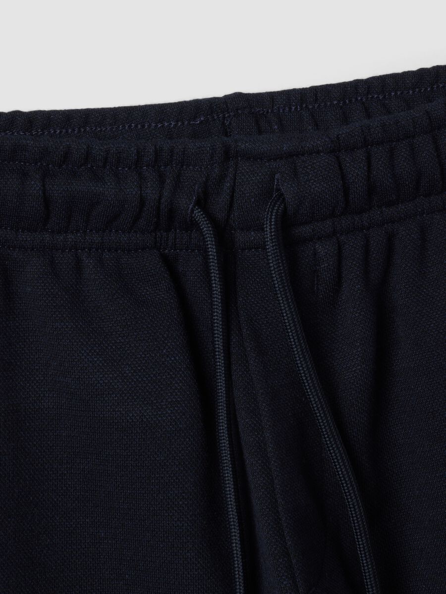 Blue stretch viscose and lyocell regular-fit trousers for boys_2