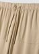 Beige Pure Viscose Jogger Trousers Regular Fit_5