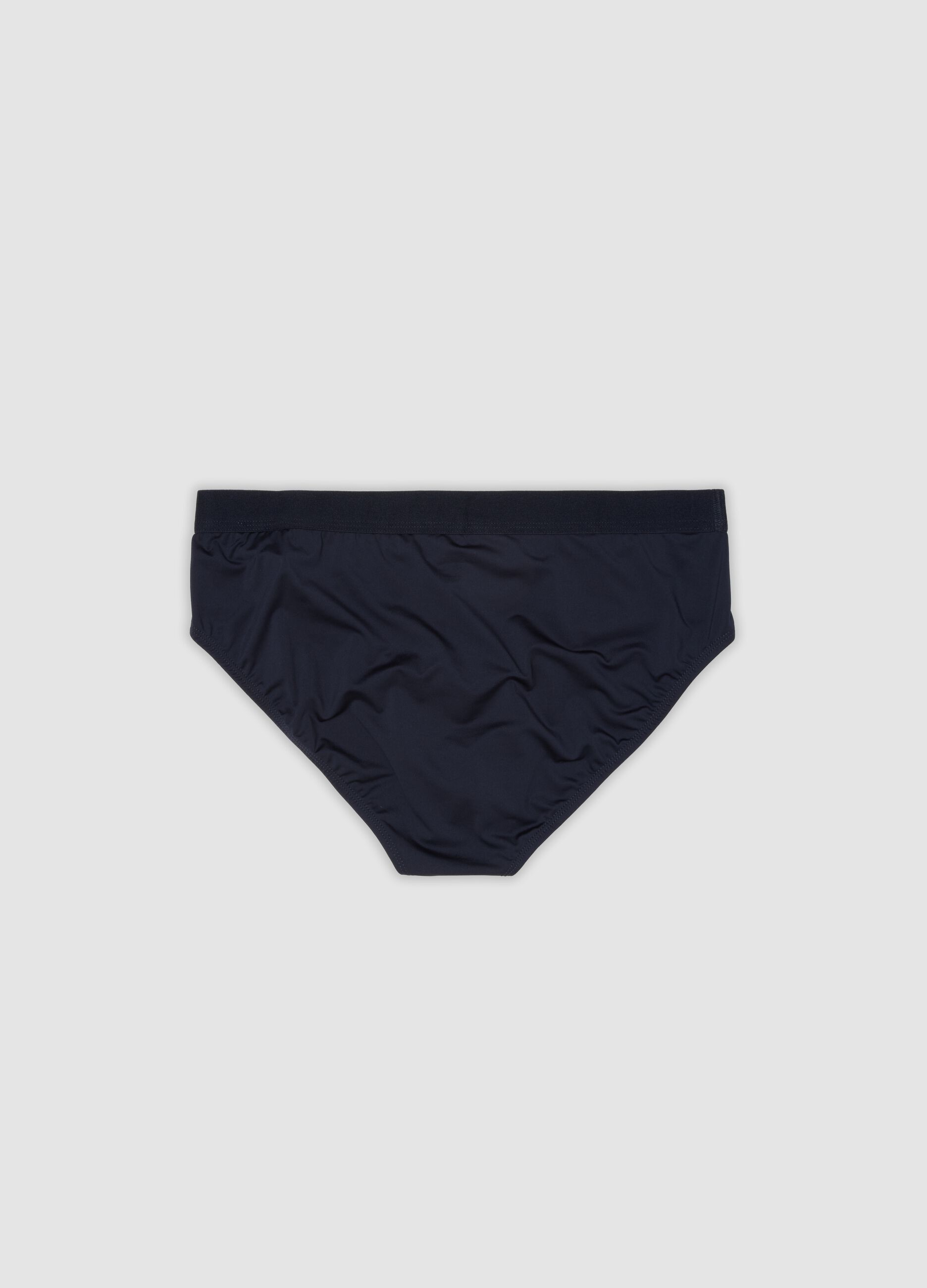 Three-pack of blue stretch microfibre briefs