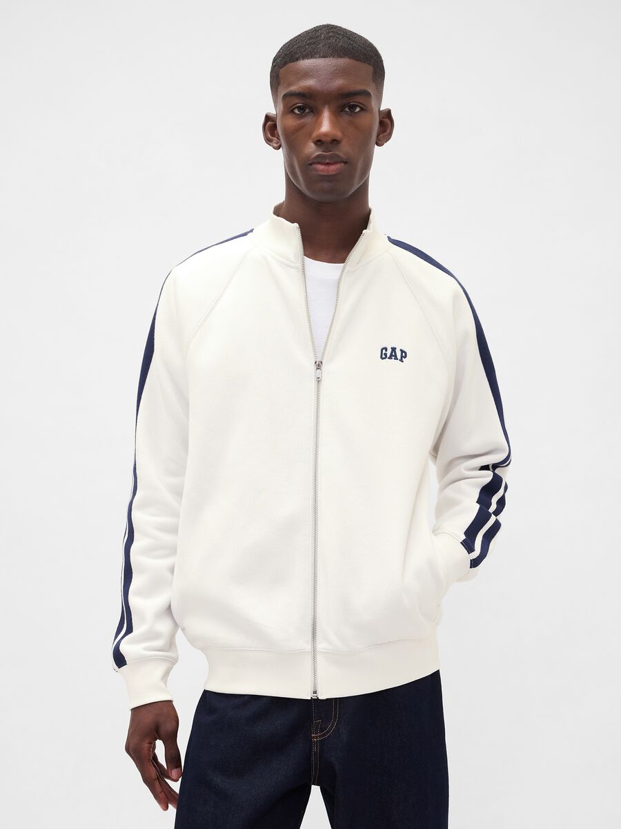 White Full Zip Hoodie_0