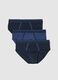Tripack of blue stretch cotton briefs regular fit_4