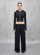 Ribbed Fluid Trousers Black_0