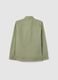 Boys&rsquo; shirt in 100% green cotton with oversized fit and button fastening_4