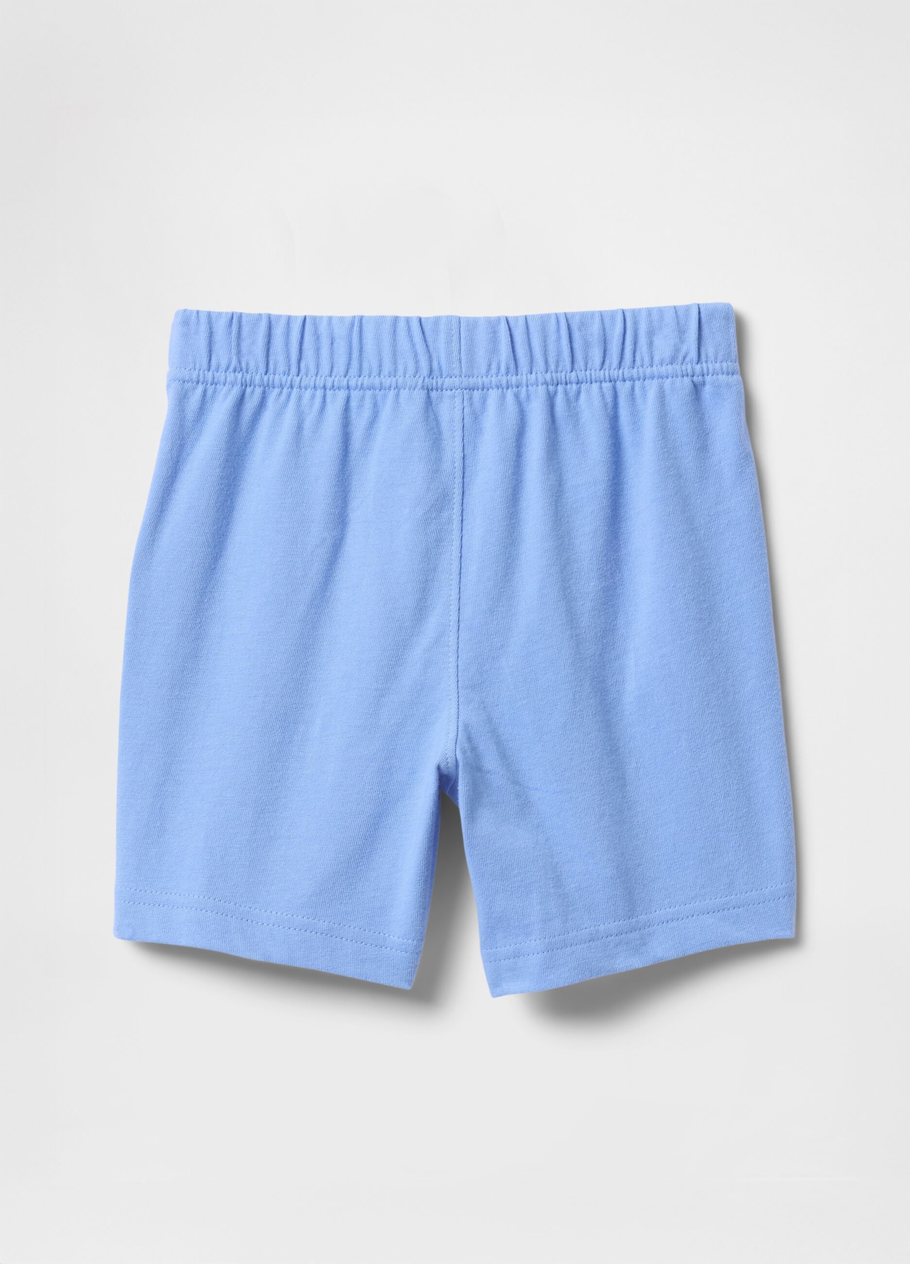 Stretch Cotton Shorts in Blue