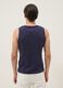Blue crew-neck cotton vest top, regular fit_3
