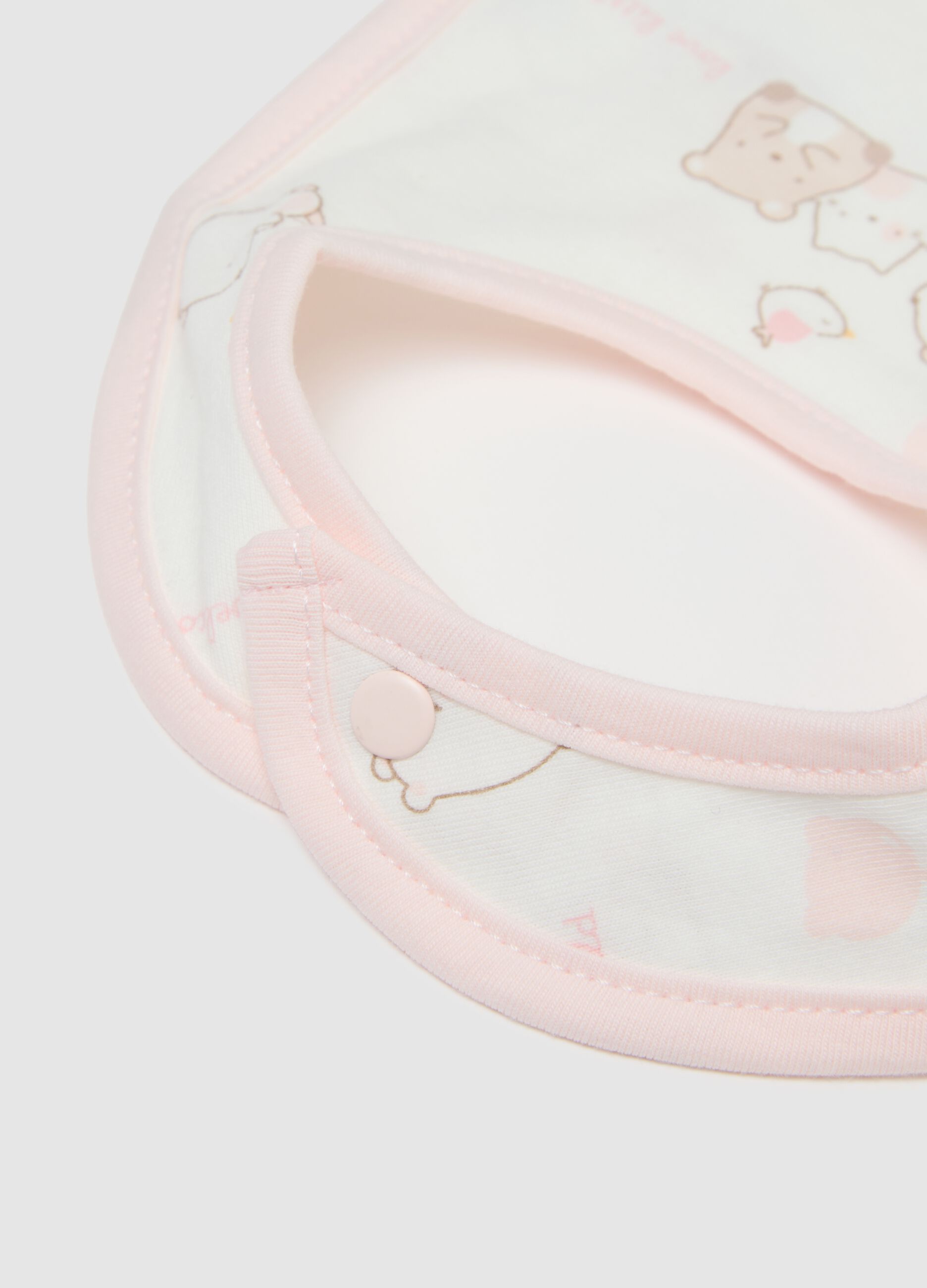 Pack of colourful pure cotton bibs for infants