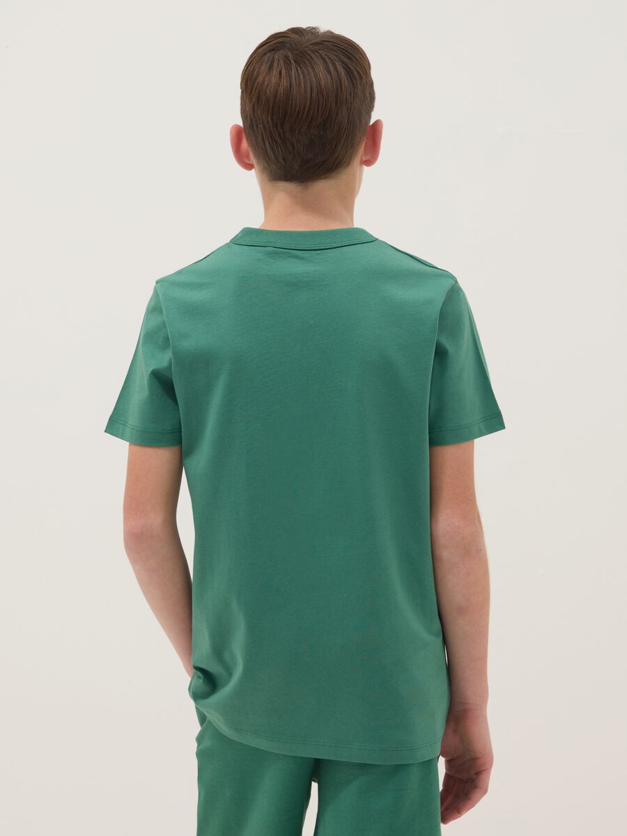 Boys&rsquo; green pure cotton regular-fit T-shirt_2