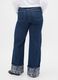 Wide denim trousers with floral turn-up_5