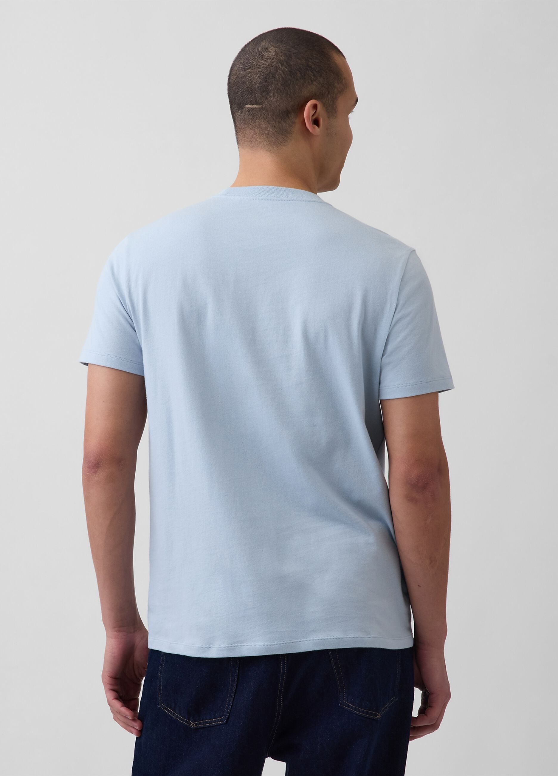 Pure cotton short-sleeve logo T-shirt
