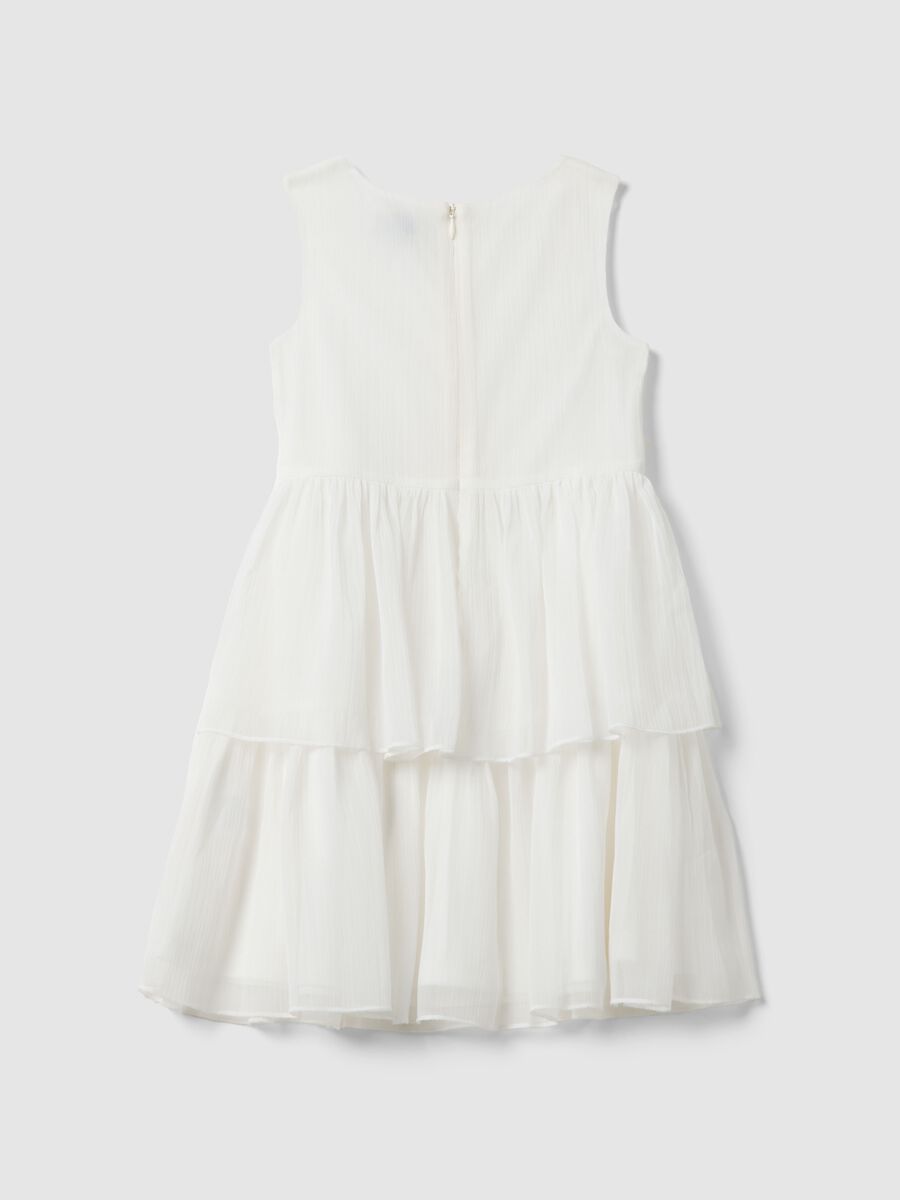 White pure cotton dress regular fit for girls_1