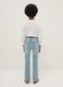 Girls' blue stretch cotton flare jeans_1
