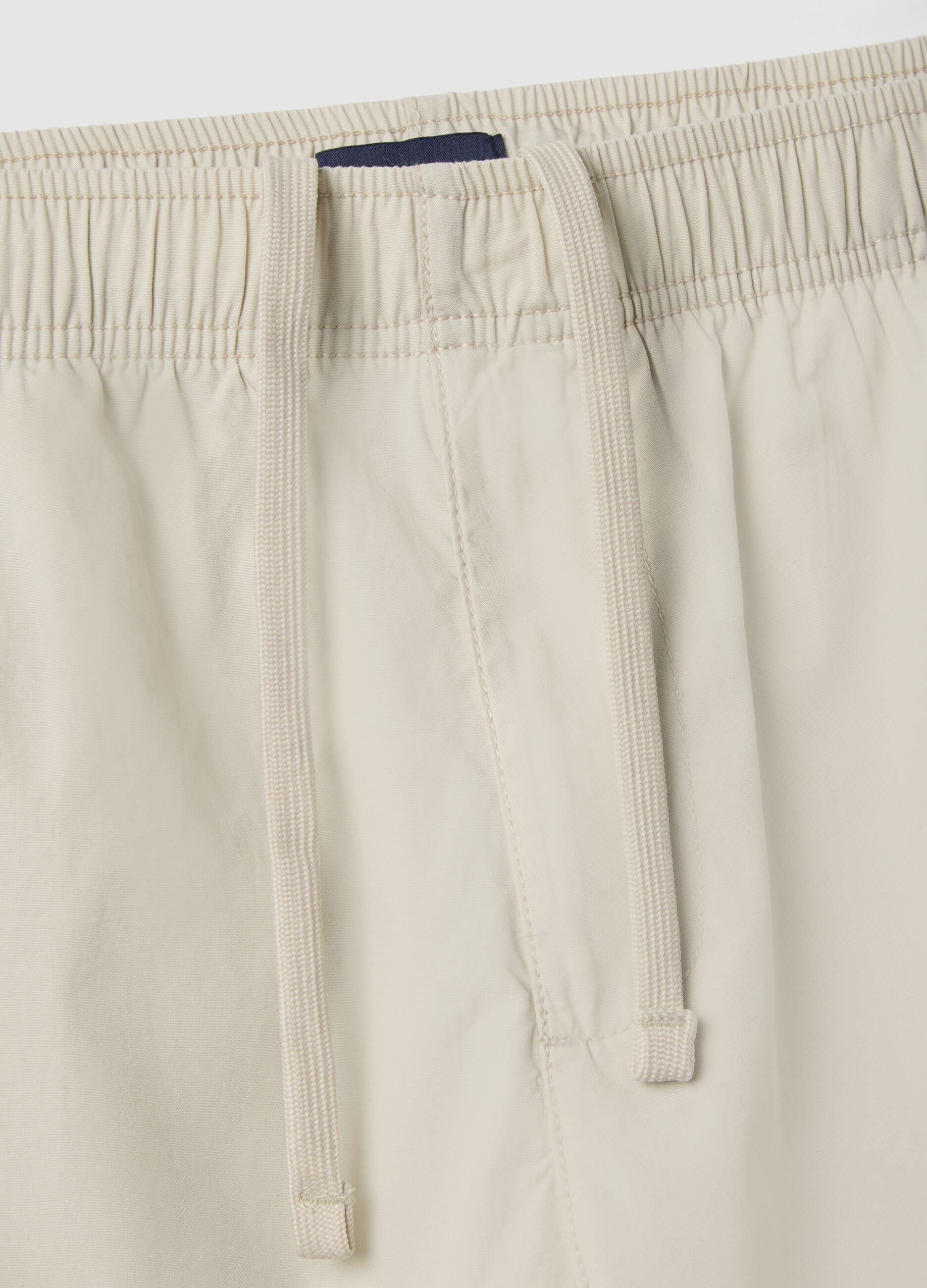 Beige chino trousers in pure cotton, regular fit