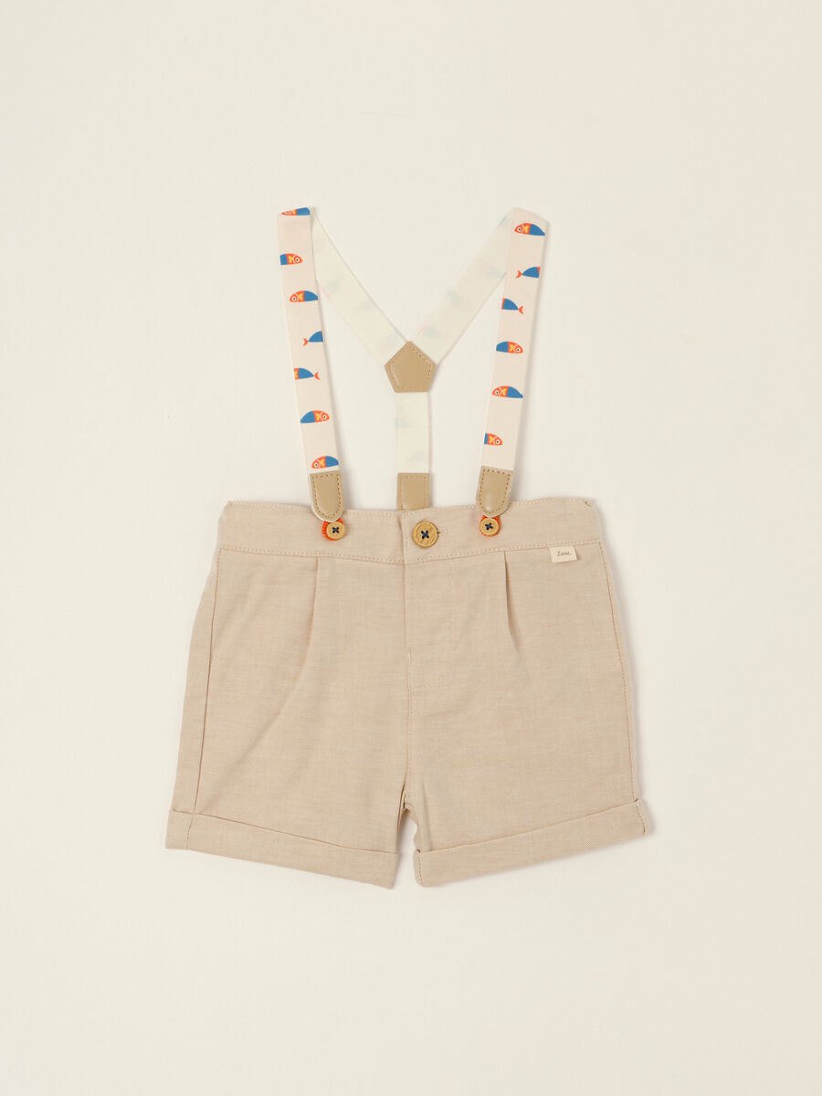 IANA linen-blend twill shorts_0