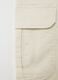 Men&rsquo;s cargo trousers in beige stretch cotton with regular fit_5