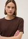 Brown short-sleeve viscose-blend T-shirt, regular fit_0