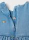 Tiered denim dress with flowers embroidery_3
