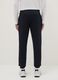 Regular fit blue cotton blend jogger trousers_2