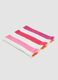 Multicolour pure cotton striped beach towel with fringes_0