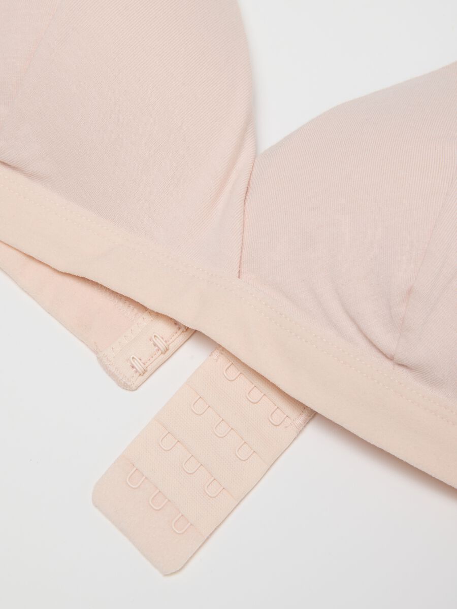 Pink stretchy cotton bra with thin straps_5