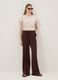 Brown viscose and linen blend joggers &ndash; relaxed fit_0