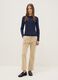 Blue stretchy viscose regular fit t-shirt_1