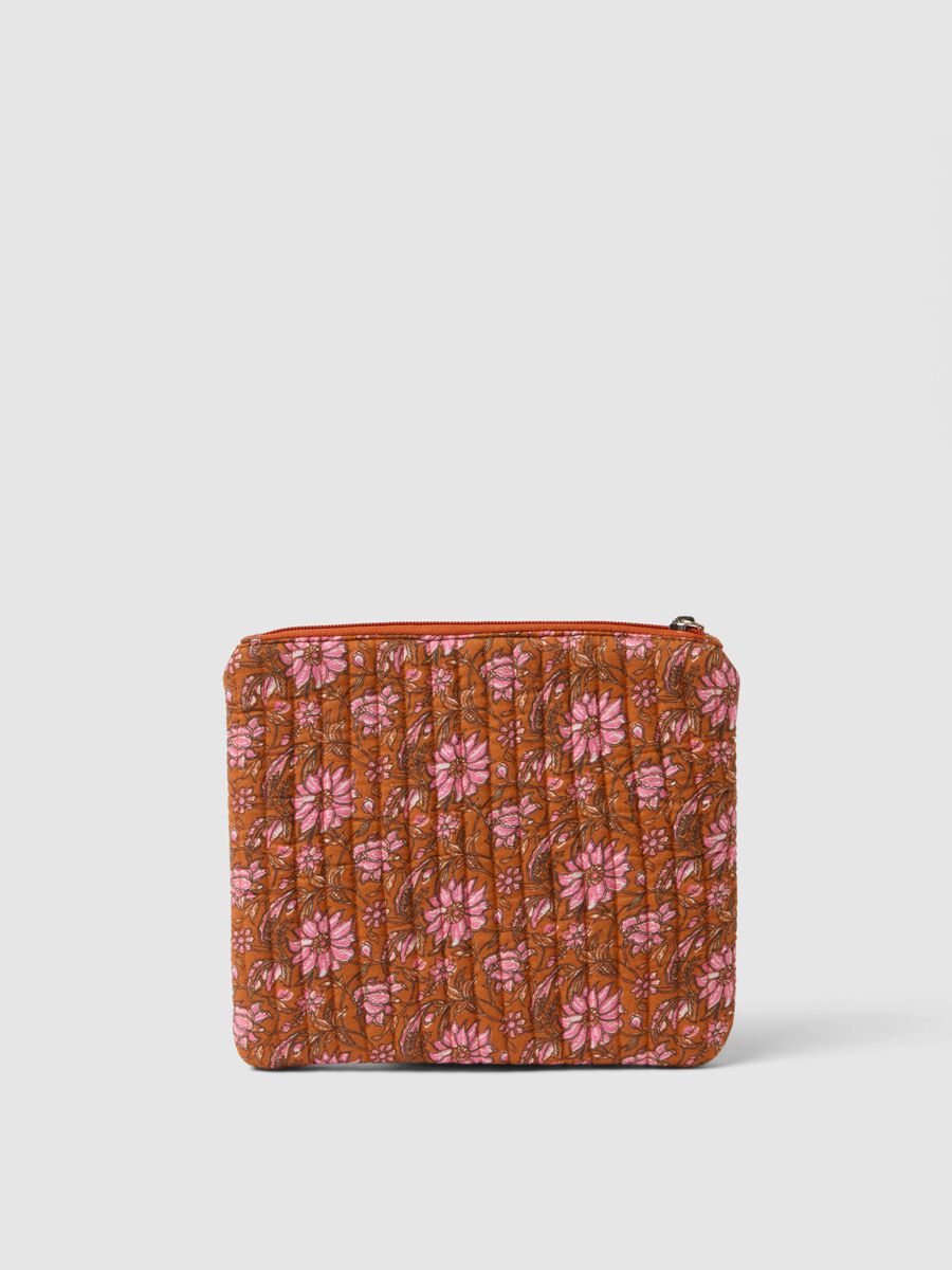 Pochette in puro cotone multicolor con fantasia floreale_1