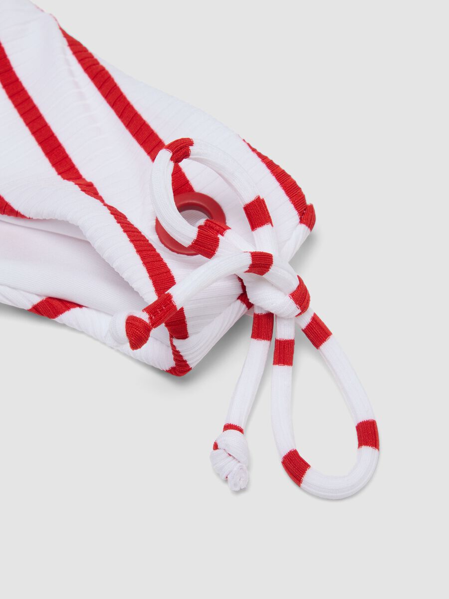 Red striped stretch bikini bottoms_5