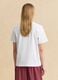 T-shirt bianca in puro cotone con stampa ricamata floreale_3