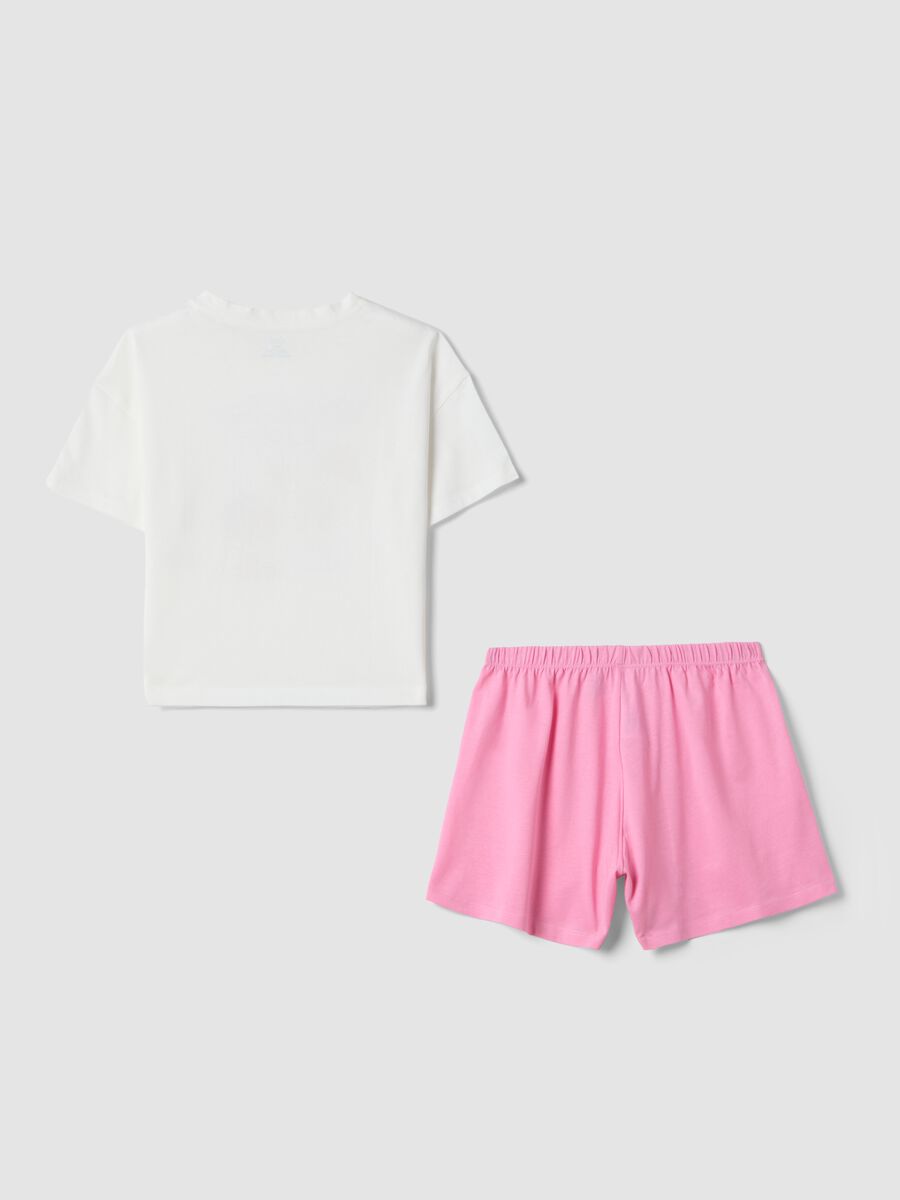 Multicolor pure cotton regular fit pyjamas for girls with prints_1