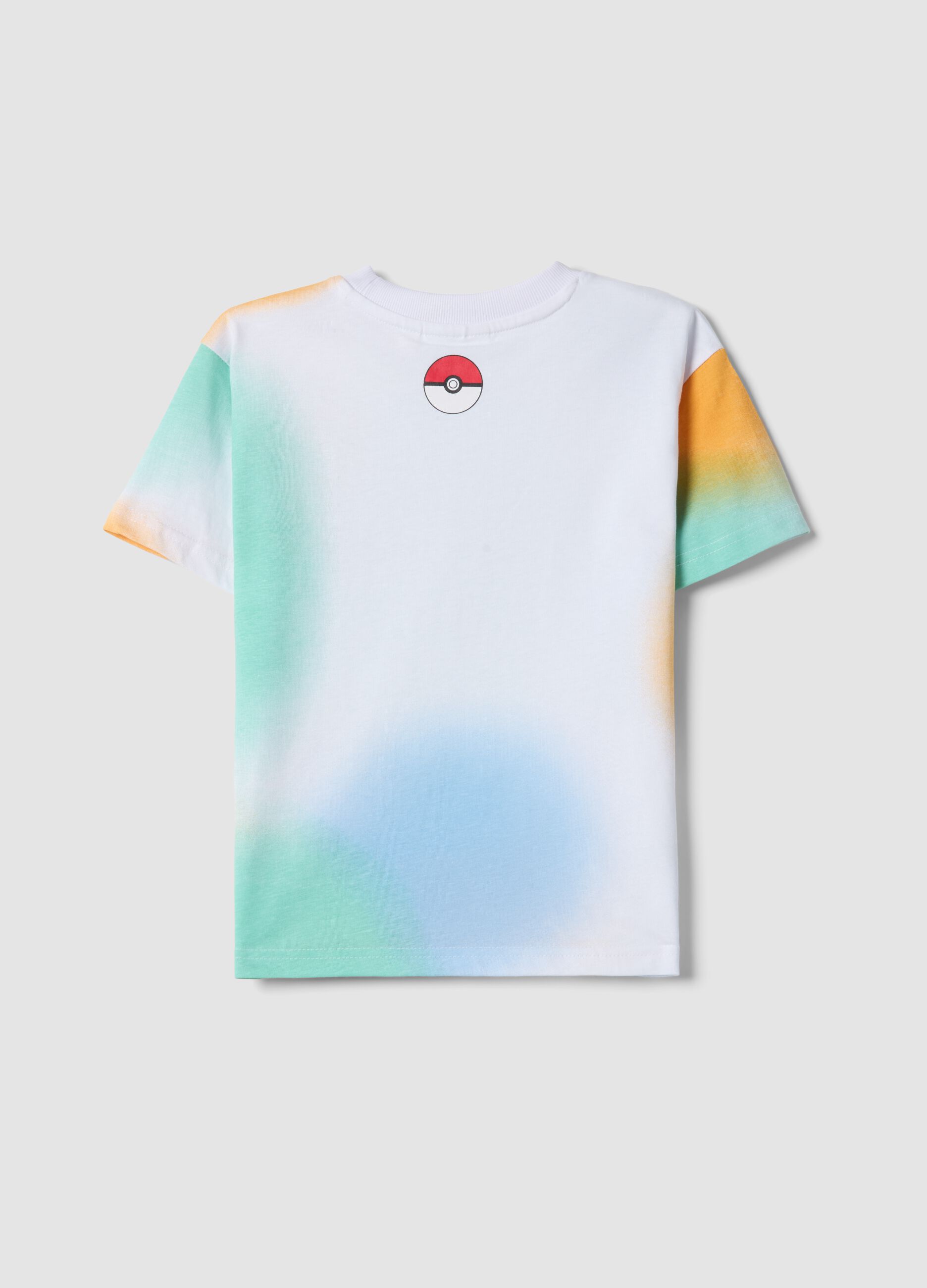 Multicolour pure cotton kids' T-shirt with Pok&eacute;mon, regular fit