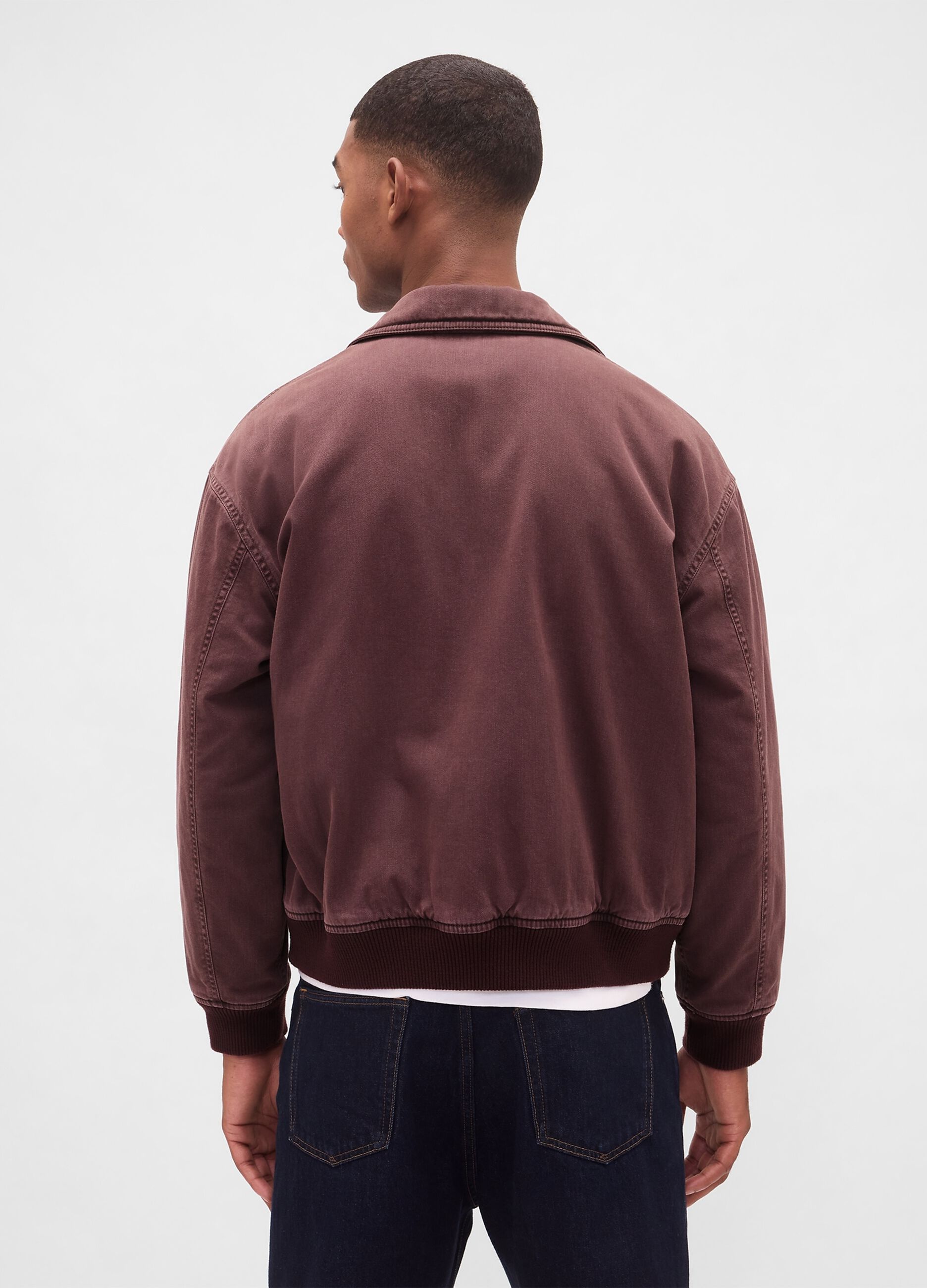 Brown jacket in pure cotton