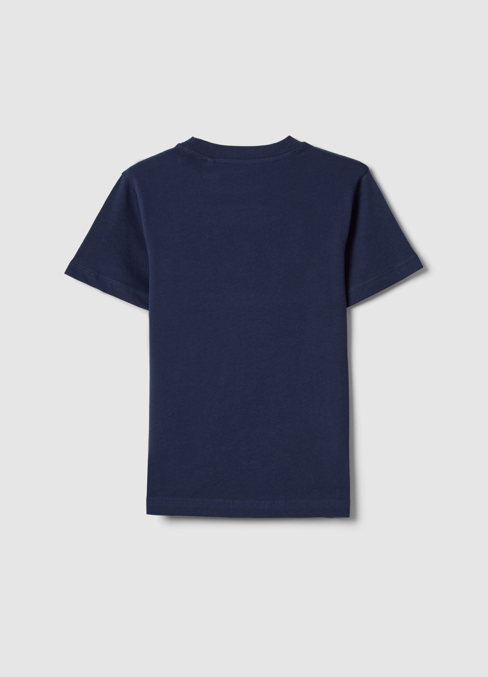 Boy's blue pure cotton regular fit t-shirt with print