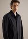 Long black trench coat regular fit with buttons_4