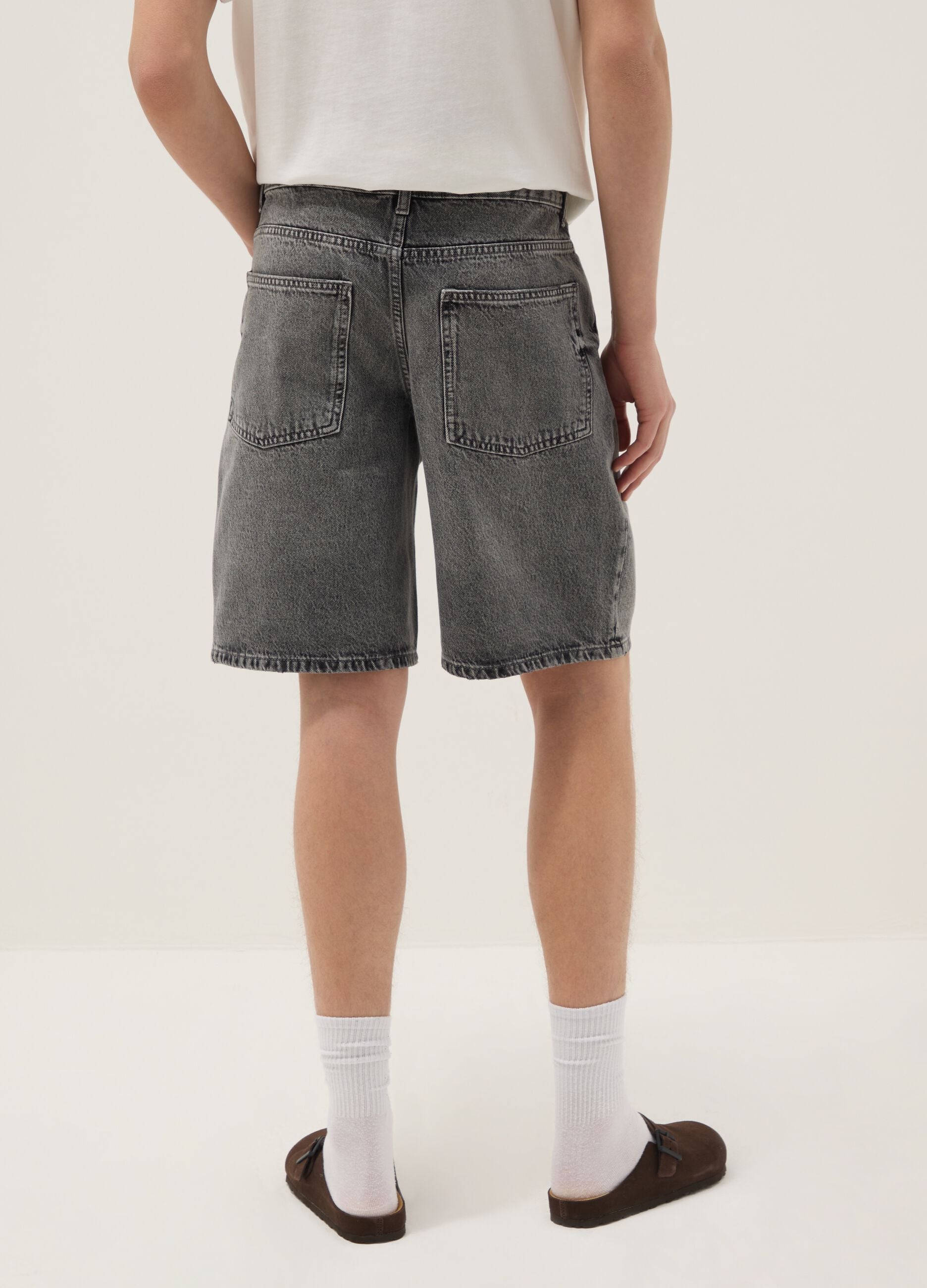 Blue skater fit pure cotton denim shorts