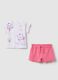 Girls&rsquo; white regular-fit jogging outfit in stretch cotton_0