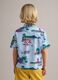 Multicolour pure cotton children's polo, regular fit with prints_2
